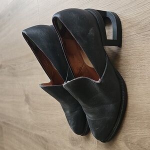 Jeffrey Campbell Black Leather Loafers Serling-mh Size 7